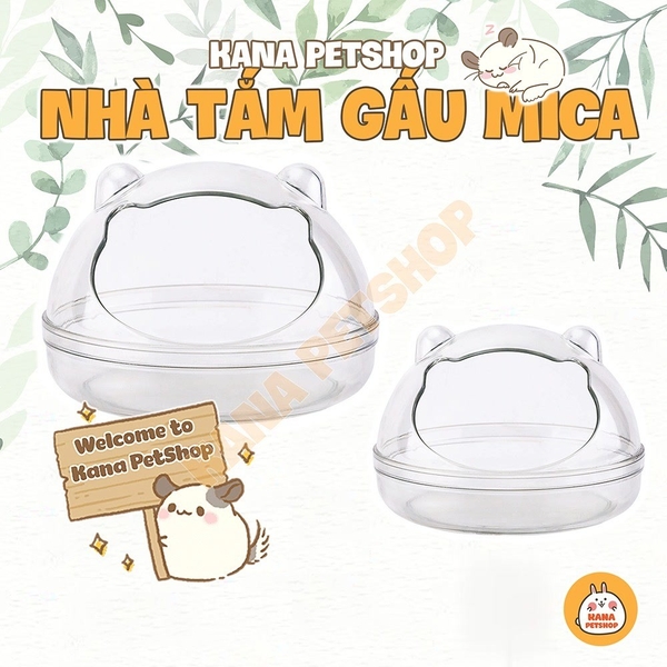 Nhà Tắm Hamster 🐹FREESHIP🐹 Nhà Tắm Mica Trong Suốt Nhiều Size Cho Hamster Bear, WinterWhite, Robo,Campell .