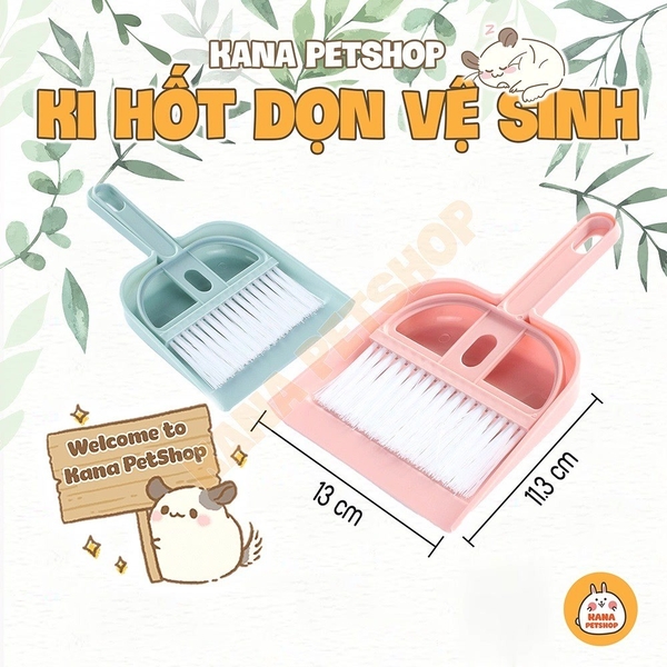 Bộ Chổi Và Đồ Hốt Rác Mini để bàn Tiện lợi Dọn Chuồng Cho Pet