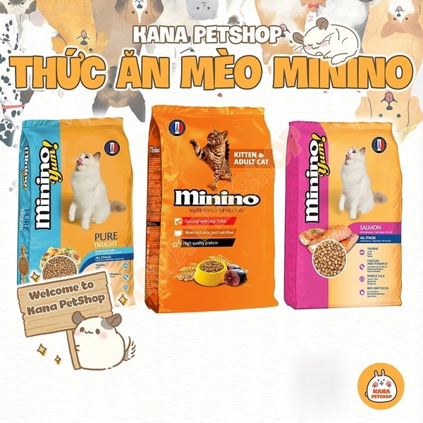 Thức Ăn Cho Mèo MININO 🐹FREESHIP🐹  480gr Minino Tuna - Minino Cá Ngừ Cam CHÍNH HÃNG Dành Cho Mèo .