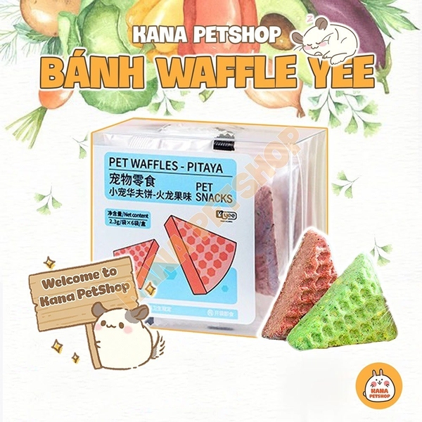 Bánh Waffle Yee Thức Ăn Hamster 🐹FREESHIP🐹 Đồ Ăn Dặm Bánh Xốp Yee 2 Vị Đồ Ăn Vặt Cho Hamster,Nhím ,Sóc ,Sóc Bay ....