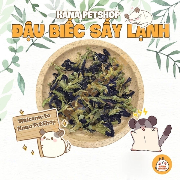 Đậu Biếc Sấy Khô 🐹FREESHIP🐹 Hoa Đậu Biếc Thức Ăn Dặm Giải Nhiệt Giảm Stress Cho Thỏ, Bọ, Hamster