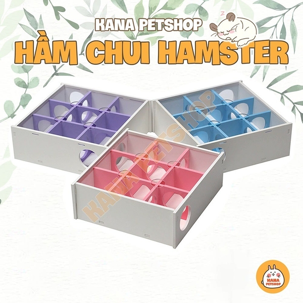Đồ Chơi Cho Hamster 🐹FREESHIP🐹  Set Nhà Gỗ Hầm Chui Cho Chuột Hamster
