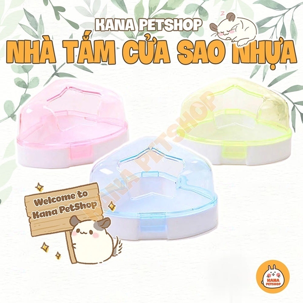 Nhà Tắm Hamster 🐹FREESHIP🐹 Nhà Tắm Mica Cửa Sao Cho Hamster Bear, WinterWhite, Robo,Campell .