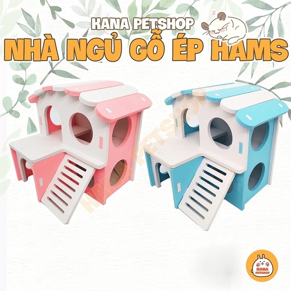Đồ Chơi Cho Hamster 🐹FREESHIP🐹  Set Nhà Gỗ Hầm Chui Cho Chuột Hamster