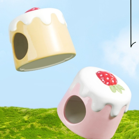 Nhà Sứ Hamster 🐹FREESHIP🐹 Nhà Ngủ Sứ Pudding Hamster Yee Giảm Nhiệt Cho Hamster Bear, WinterWhite, Robo