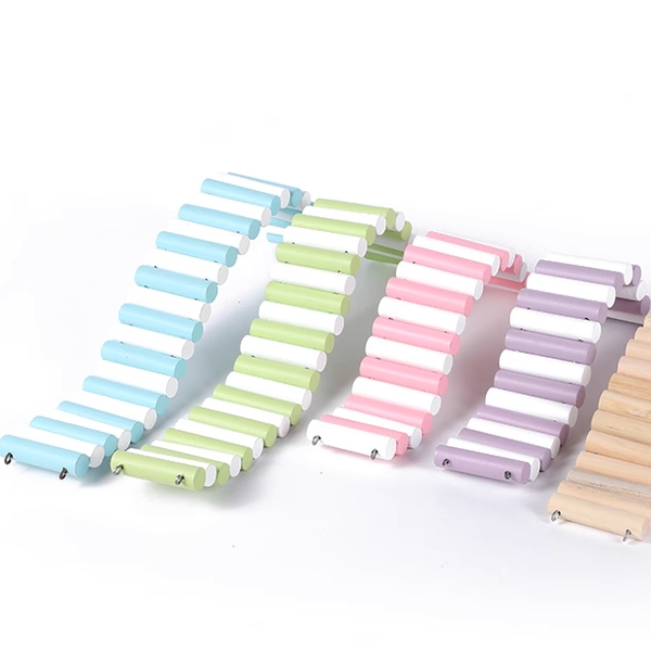 Thang Gỗ Uốn Hamster 🐹FREESHIP🐹 Thang Gỗ Uốn Trang Trí Phân Chia Khu Vực Lồng Hamster