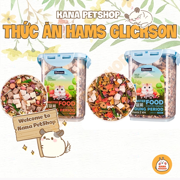 Thức Ăn Ngũ Cốc Dinh Dưỡng 🐹FREESHIP🐹 Ngũ Cốc Vỗ Béo Hãng Glickson Dành Cho Các Bé Hamster