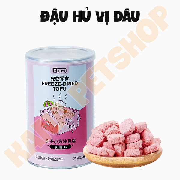 Đậu Hủ Sấy YEE Dạng Hủ 🐹FREESHIP🐹 Ăn Vặt Hamster Đậu Phụ Đông khô Yee 2 Vị Dâu - Hạt Cỏ Cà Ri Cho Hamster, Rat ...