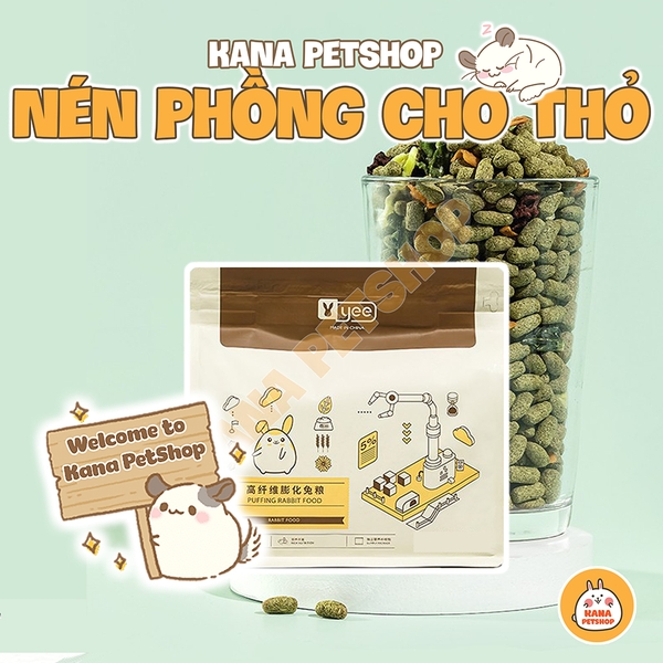 Cỏ Nén YEE Thỏ 🐹FREESHIP🐹 Nén Phồng Yee Bổ Sung Chất Xơ Cao Cấp Dành Cho Thỏ
