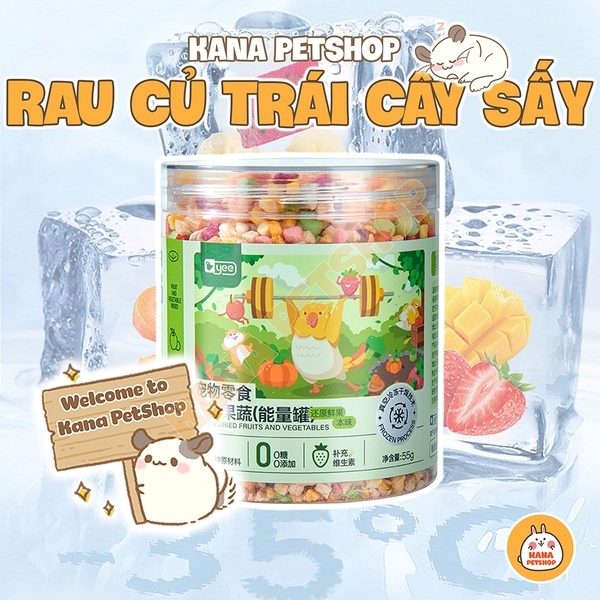 Trái Cây Sấy 11 Loại Hamster 🐹FREESHIP🐹 Trái Cây Sấy Yee 11 Loại Bổ Sung Vitamin Cho Hamster, Sóc, Nhím, Vẹt ...