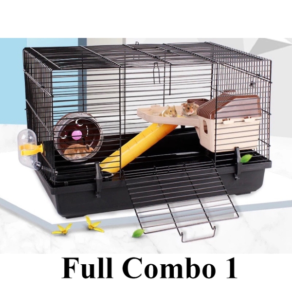 Lồng Hamster 🐹FREESHIP🐹 Lồng Đại Cơ Bản Full Phụ Kiện Size 47cm Hamster , Nhím , Sóc , Sóc Bay , Vẹt ....