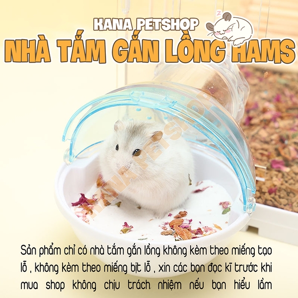 Nhà Tắm Gắn Lồng Hamster 🐹FREESHIP🐹 Nhà Tắm Cho Hamster Bear, WinterWhite, Robo, Campell