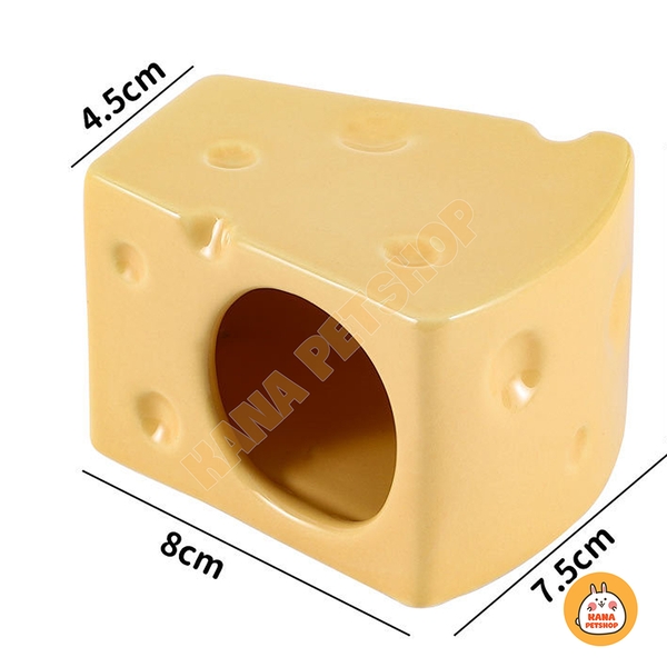 Nhà Sứ Hamster 🐹FREESHIP🐹 Chén Ăn Sứ, Đế Nước Sứ Phô Mai Hamster Decor Lồng Siêu Xinh
