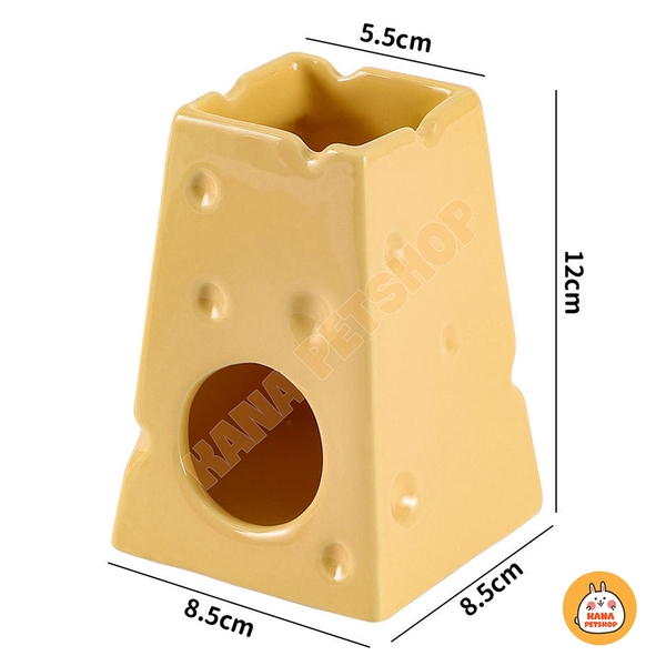 Nhà Sứ Hamster 🐹FREESHIP🐹 Chén Ăn Sứ, Đế Nước Sứ Phô Mai Hamster Decor Lồng Siêu Xinh