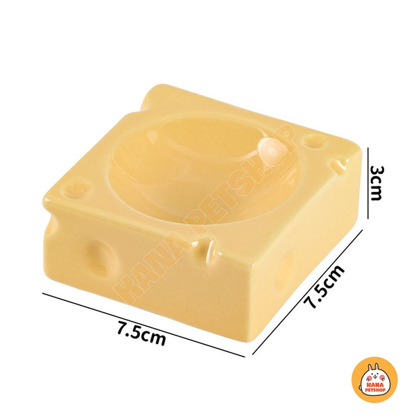 Nhà Sứ Hamster 🐹FREESHIP🐹 Chén Ăn Sứ, Đế Nước Sứ Phô Mai Hamster Decor Lồng Siêu Xinh