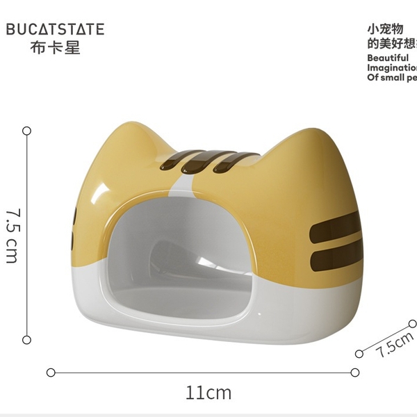 Nhà Sứ Meow Hamster Bucatstate 🐹FREESHIP🐹 Nhà Sứ Giảm Nhiệt Tổ Ngủ Cho Hamster Chính Hãng Bucatstate