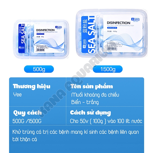 Muối 2 Màu Yee 🐟 FREESHIP 🐟 Muối Khoáng Viên Nén Yee Tăng Cường Sức Đề Kháng Phòng Bệnh Cho Cá Cảnh