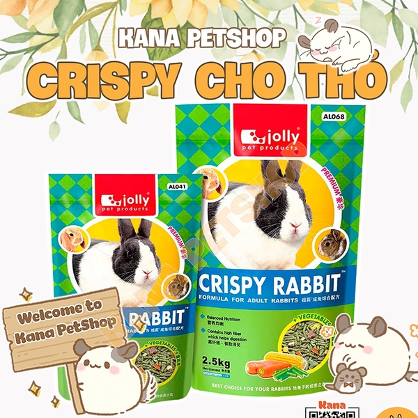 Nén Crispy Thỏ 🐹FREESHIP🐹 Cỏ Nén Thỏ Jolly Crispy Rabbit Thành Phần Cỏ Khô Rau Củ Dành Cho Mọi Loại Thỏ