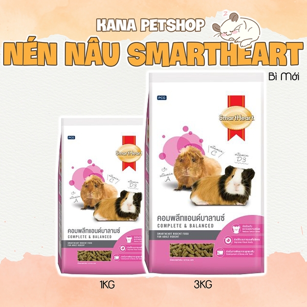 Cỏ Nén Nâu 🐹FREESHIP🐹 Nén Nâu SmartHeart Bịch Nguyên Cỏ nén nâu thức ăn cho Thỏ, Bọ, Sóc Bắc Mỹ