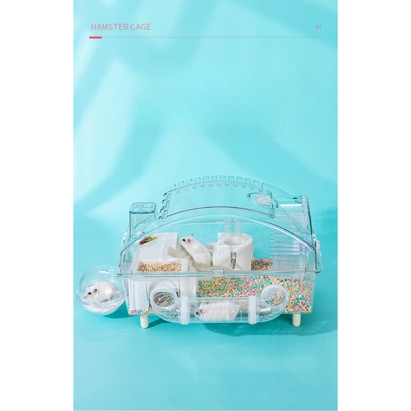 Lồng tàu ngầm mica cao cấp 🐹FREESHIP🐹 Lồng 𝐓𝐚̀𝐮 𝐍𝐠𝐚̂̀𝐦 đầy đủ phụ kiện cho hamster