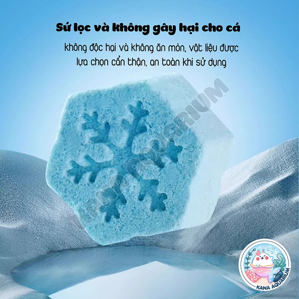Viên Sứ Lọc Bông Tuyết 3D Nano Yee 🐟 FREESHIP 🐟 Vật Liệu Lọc Bể Cá Cao Cấp Cân Bằng Ph Khử Tanh Hồ