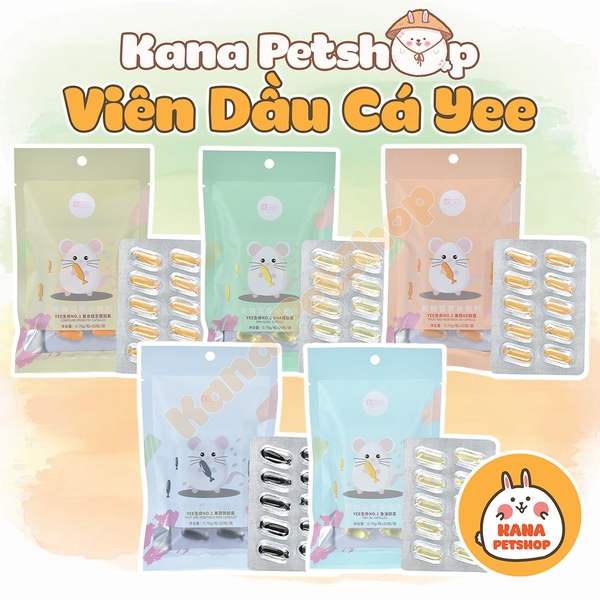Viên Dầu Cá YEE  🐹FREESHIP🐹 Viên Nang Bảo Vệ Sức Khỏe Yee Cho Hamster, Nhím , Sóc
