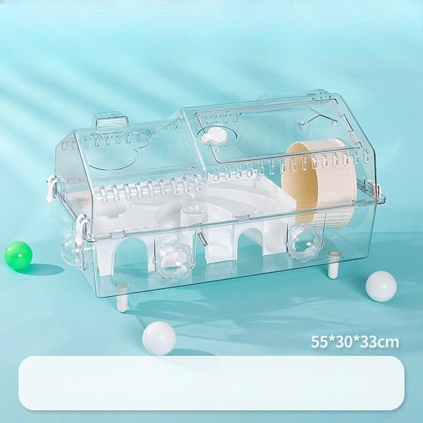 Lồng Hamster Mica 55cm 𝐕𝐢𝐥𝐥𝐚 𝐌𝐢𝐜𝐤𝐞𝐲 Trong Suốt Có Phụ Kiện – Biệt Thự Cỡ Lớn Sang Trọng, Cửa Trượt.
