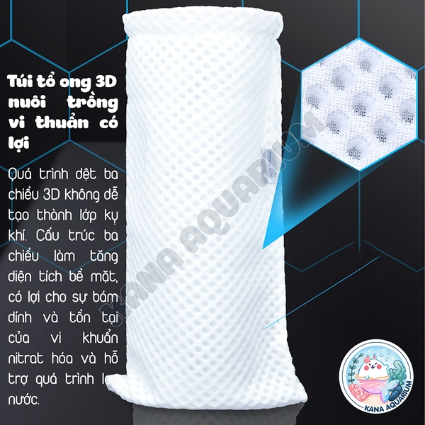 Túi Lọc Bể Cá Cao Cấp Yee 🐟 FREESHIP 🐟 Lúi Lọc Bông Dày 3 Lớp, Lọc 3D Tổ Ong, Lọc Chống Tràn Bể Cá