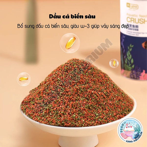 Cám Cá Thủy Sinh Cao Cấp 🐟 FREESHIP 🐟 Thức Ăn Aquatic Foood Crushed Nhiều Đạm Tảo Giúp Cá Lên Màu