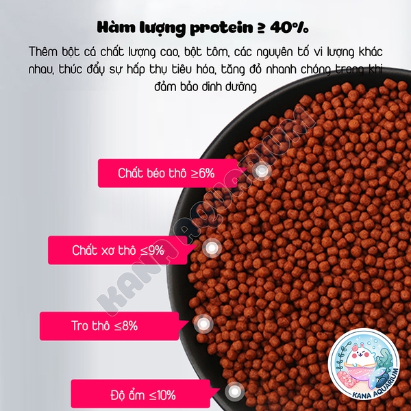 Cám cá La Hán 🐟 FREESHIP 🐟 Thức ăn BESSN Flower Horn - Tăng trọng, Tăng đầu, Lên Màu Cho Cá