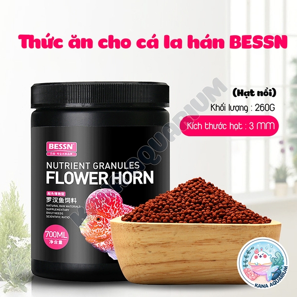 Cám cá La Hán 🐟 FREESHIP 🐟 Thức ăn BESSN Flower Horn - Tăng trọng, Tăng đầu, Lên Màu Cho Cá