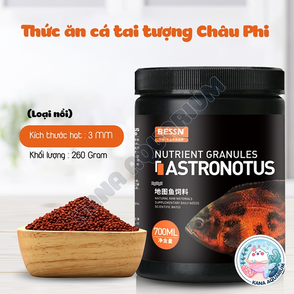 Cám Cá Tai Tượng BESSN Astronotus 🐟 FREESHIP 🐟 Hỗ Trợ Lên Màu Giàu Đạm Vitamin Cá Tai Tượng Châu Phi