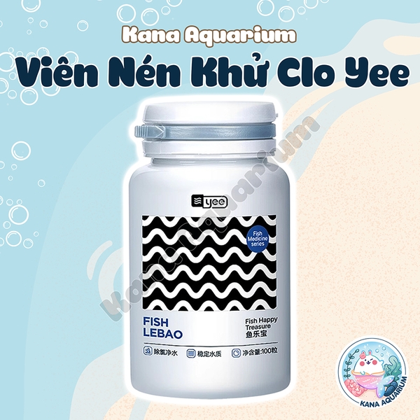 [Hộp 100V] Viên Khử Clo Nước Máy Yee 🐟 FREESHIP 🐟 Viên Nén Fish Lebao Ổn Định Ph Khử Clo Bể Cá Cảnh