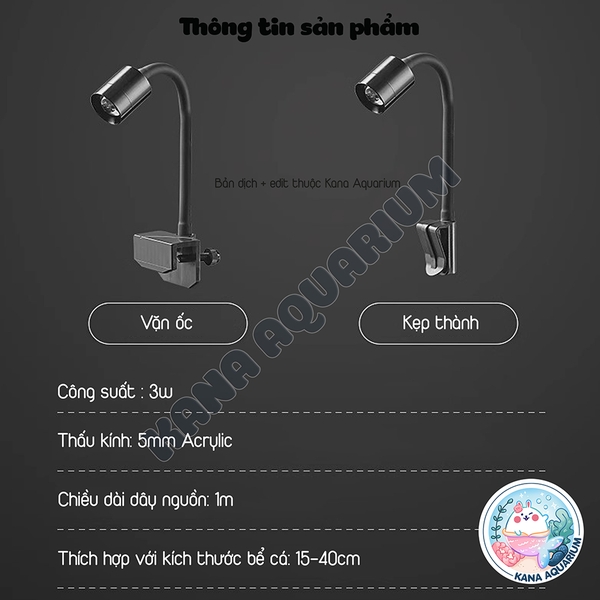 Đèn Rọi Mini Chỉnh Tiêu Cự YEE - Tuỳ Chỉnh Vùng Sáng Siêu Rộng Độ Chiếu Sáng Sâu Cho Bể Cá Cảnh
