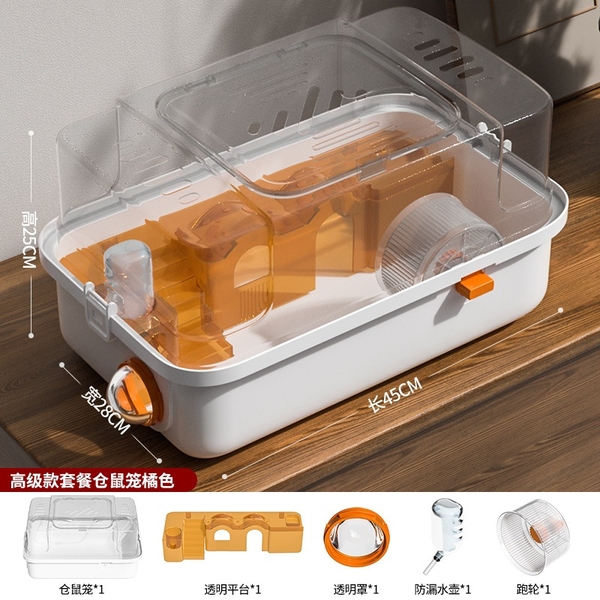 Lồng Mica Hamster Crystal Cao Cấp Size  Đại 45 . Lồng Mica Pha lê Cho hamster Size 45x28x25