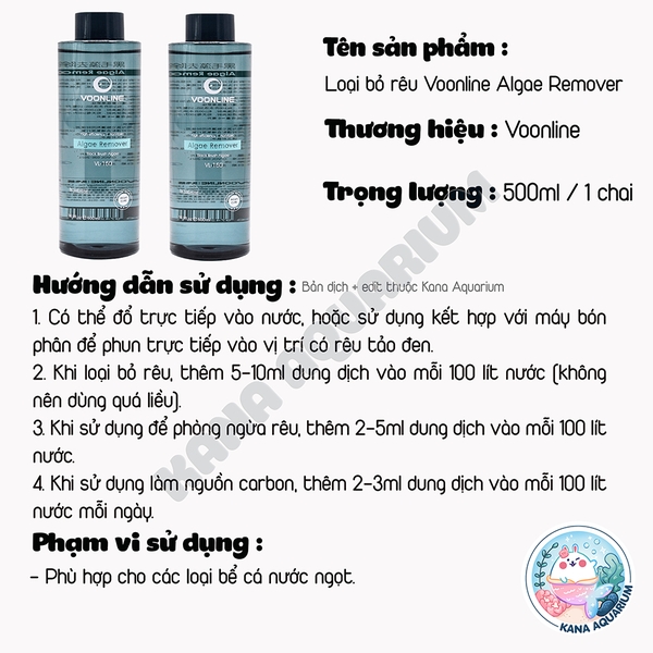 ALGAECIDE Ngăn Ngừa Rêu Tảo 🐟 FREESHIP 🐟 YEE Hạn Chế Rêu Tảo An Toàn Không Gây Hại Cho Cá
