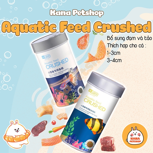 Cám Cá Thủy Sinh Cao Cấp 🐟 FREESHIP 🐟 Thức Ăn Aquatic Foood Crushed Nhiều Đạm Tảo Giúp Cá Lên Màu