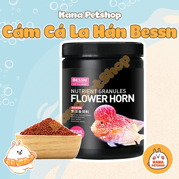 Cám cá La Hán 🐟 FREESHIP 🐟 Thức ăn BESSN Flower Horn - Tăng trọng, Tăng đầu, Lên Màu Cho Cá