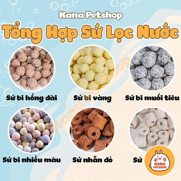 [100gr] Sứ Lọc Hồ Cá Các Loại 🐟 FREESHIP 🐟 Viên Sứ Lọc Xử Lý Nước Bể Cá Phụ Kiện Thủy Sinh Cá Cảnh
