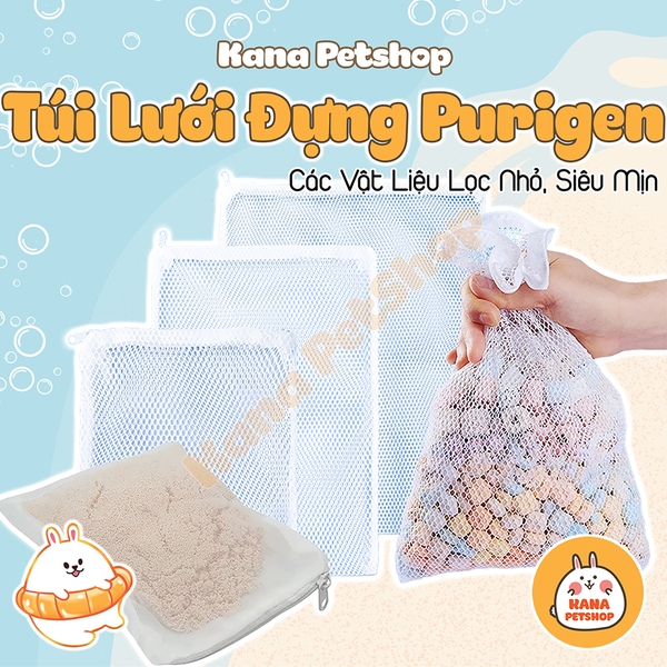 Túi Lưới Đựng PURIGEN 🐟 FREESHIP 🐟 Túi Đựng Các Vật Liệu Lọc Siêu Mịn Có Khóa Kéo Nhiều Kích Thước