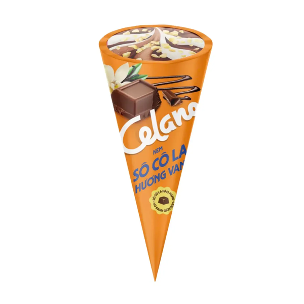Kem ốc quế vani socola Celano cây 110ml (66g)