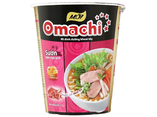 Mì dinh dưỡng Omachi sườn hầm ngủ quả ly 70g