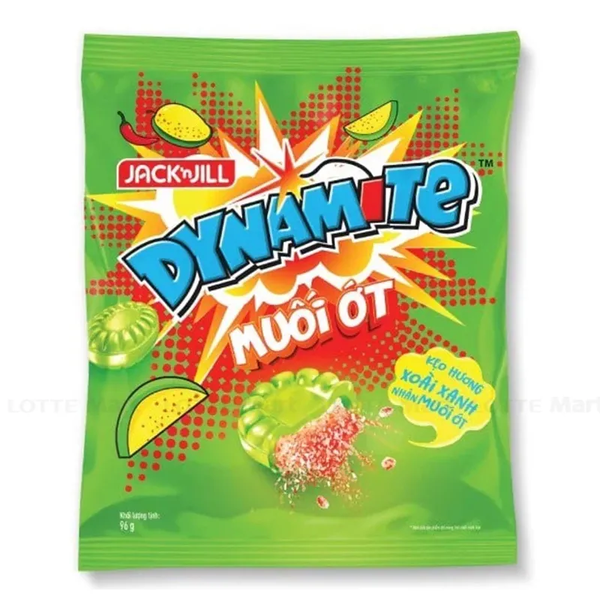 Kẹo Dynamite Hương Xoài Xanh Nhân Muối Ớt Gói 96g