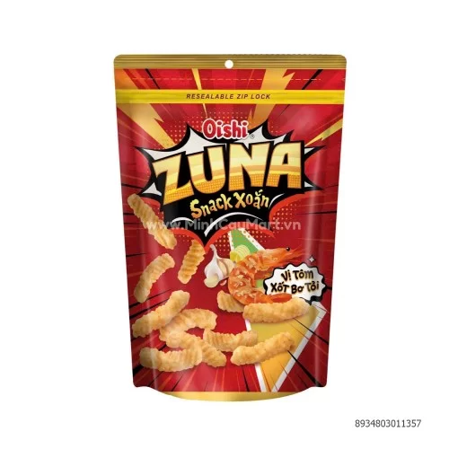 Snack xoắn tôm sốt bơ tỏi Oishi gói 65g