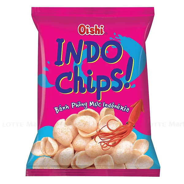 Snack Oishi phồng mực Indo Chips gói 110g