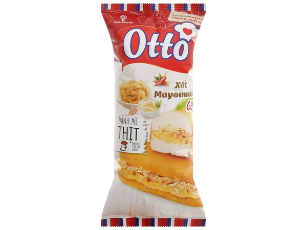 Bánh mì vị thịt xốt mayonnaise cay Otto gói 50g