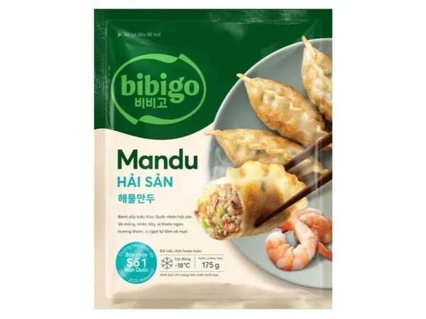 Bánh xếp nhân hải sản Bibigo gói 175g