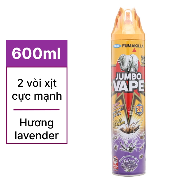 Xịt Côn Trùng Jumbovape G3 Hương Hoa Oải Hương chai 600ml