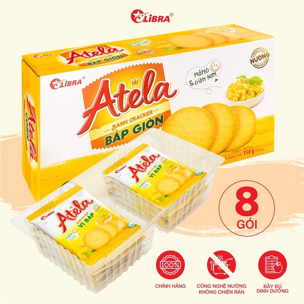 Bánh Libra Atela Cracker Bắp Giòn gói 18.75g