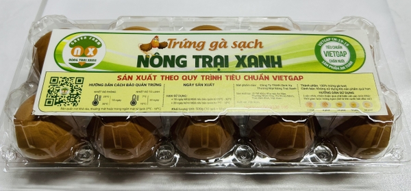Trứng gà sạch Green Farm hộp 10 cái